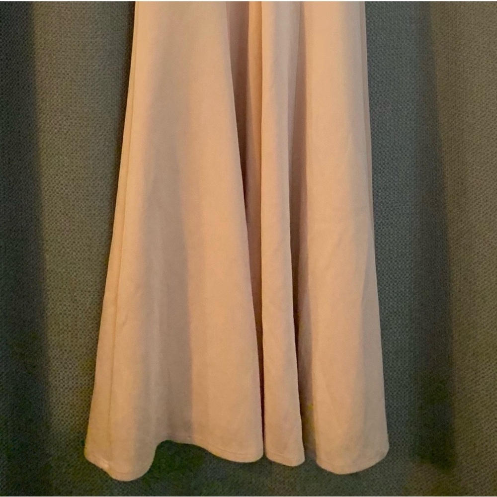 Aqua Dress Pastel Pink Formal Gown with Rhinestone Waist - Picture 4 of 6